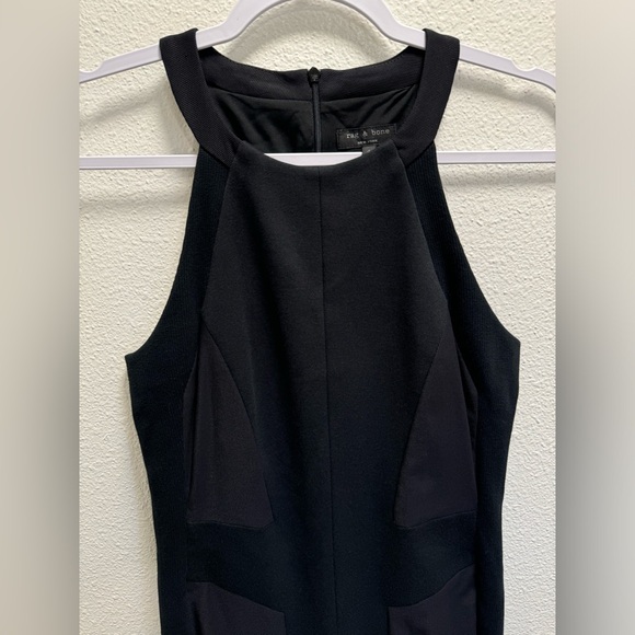 Rag and Bone Sleeveless Dress Back Zip Lined Stretch Black Size 4 - Picture 3 of 8